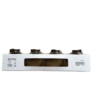 IKEA set of four Rajtan glass spice jars with silver lids